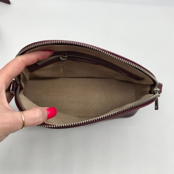 Lancaster Paris Burgundy Saffiano Leather  Crossbody Bag - Picture 10 of 10